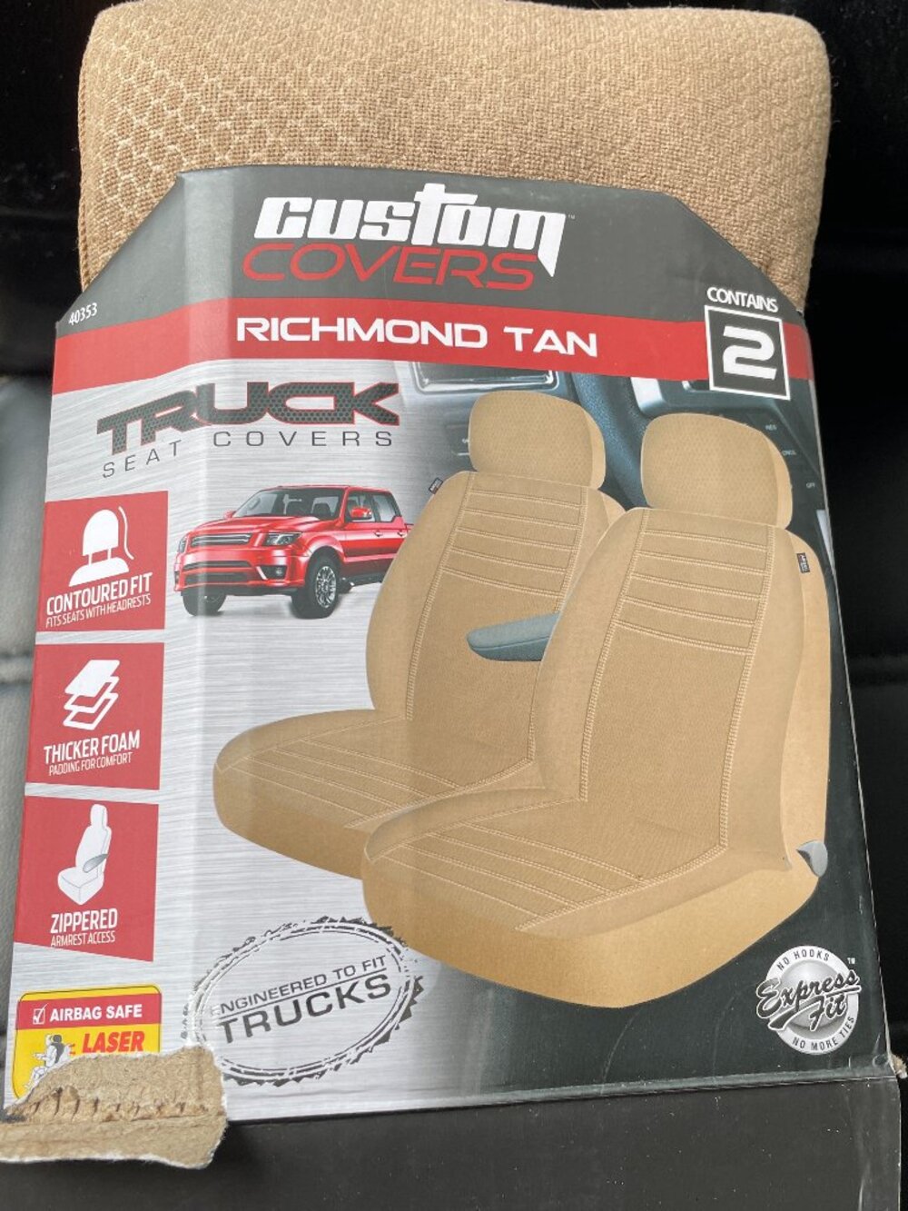 Custom Covers Richmond Tan-Set of Two-NWT